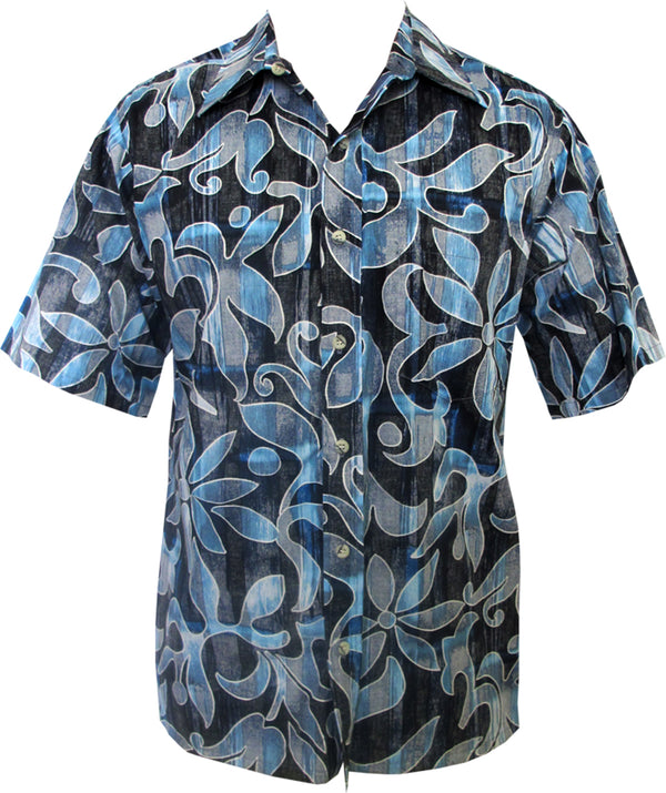 Made in USA - Go Barefoot Men's Classic Hombre Pareau Reverse Aloha Shirt